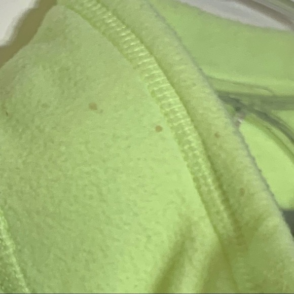 EUC The North Face pale lime yellow quarter zip super soft fleece sweatshirt - Picture 7 of 7